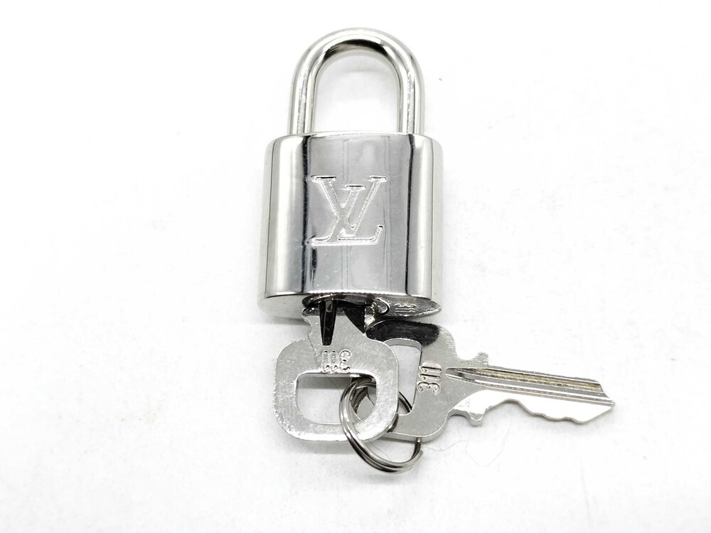 Louis Vuitton Silver-Tone Padlock & Key Set